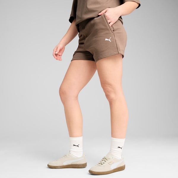 Wardrobe Essentials Women's 4" Shorts, Totally Taupe, extralarge